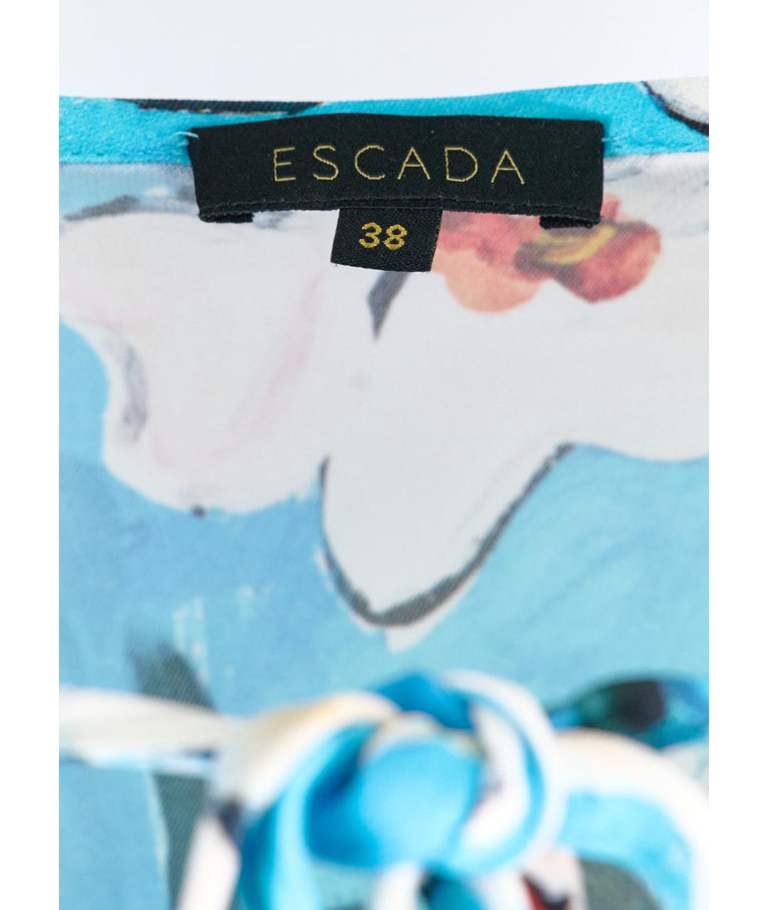 ESCADA Голубая вискозная блузы, фото 3