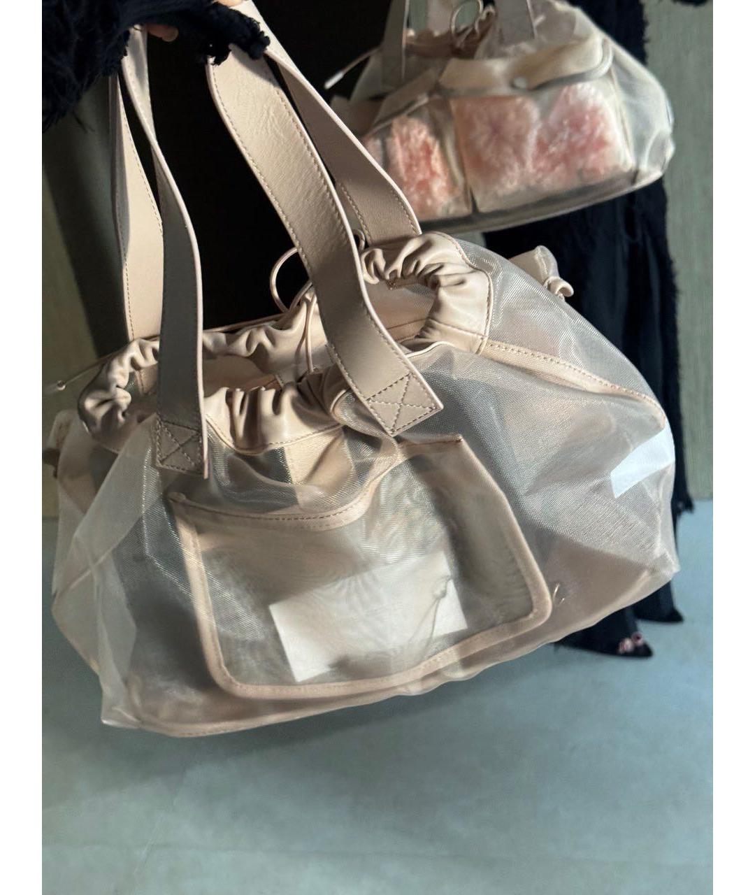 SIMONE ROCHA Коралловая кожаная сумка с короткими ручками, фото 7