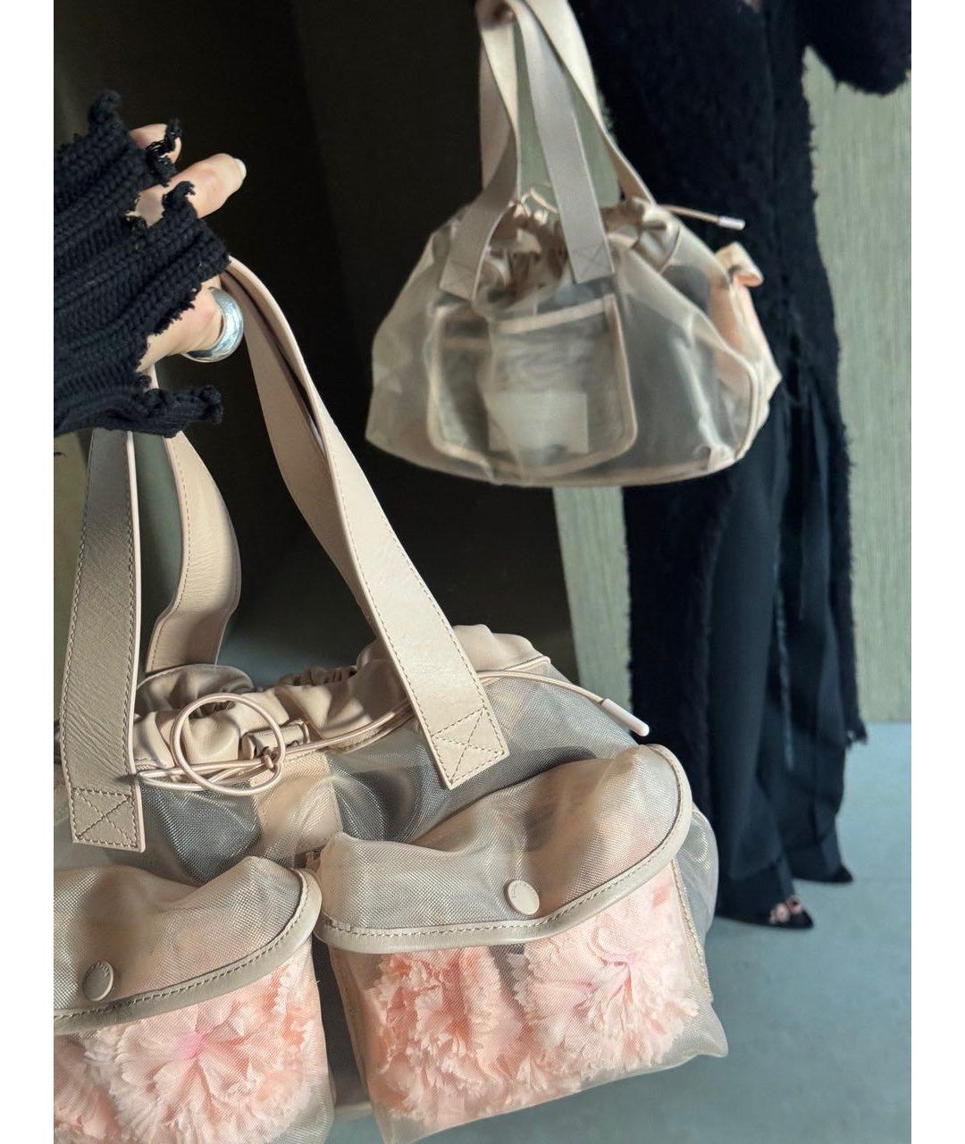 SIMONE ROCHA Коралловая кожаная сумка с короткими ручками, фото 6