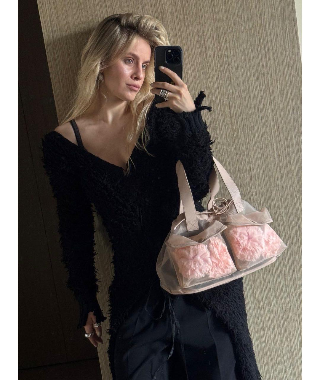 SIMONE ROCHA Коралловая кожаная сумка с короткими ручками, фото 3