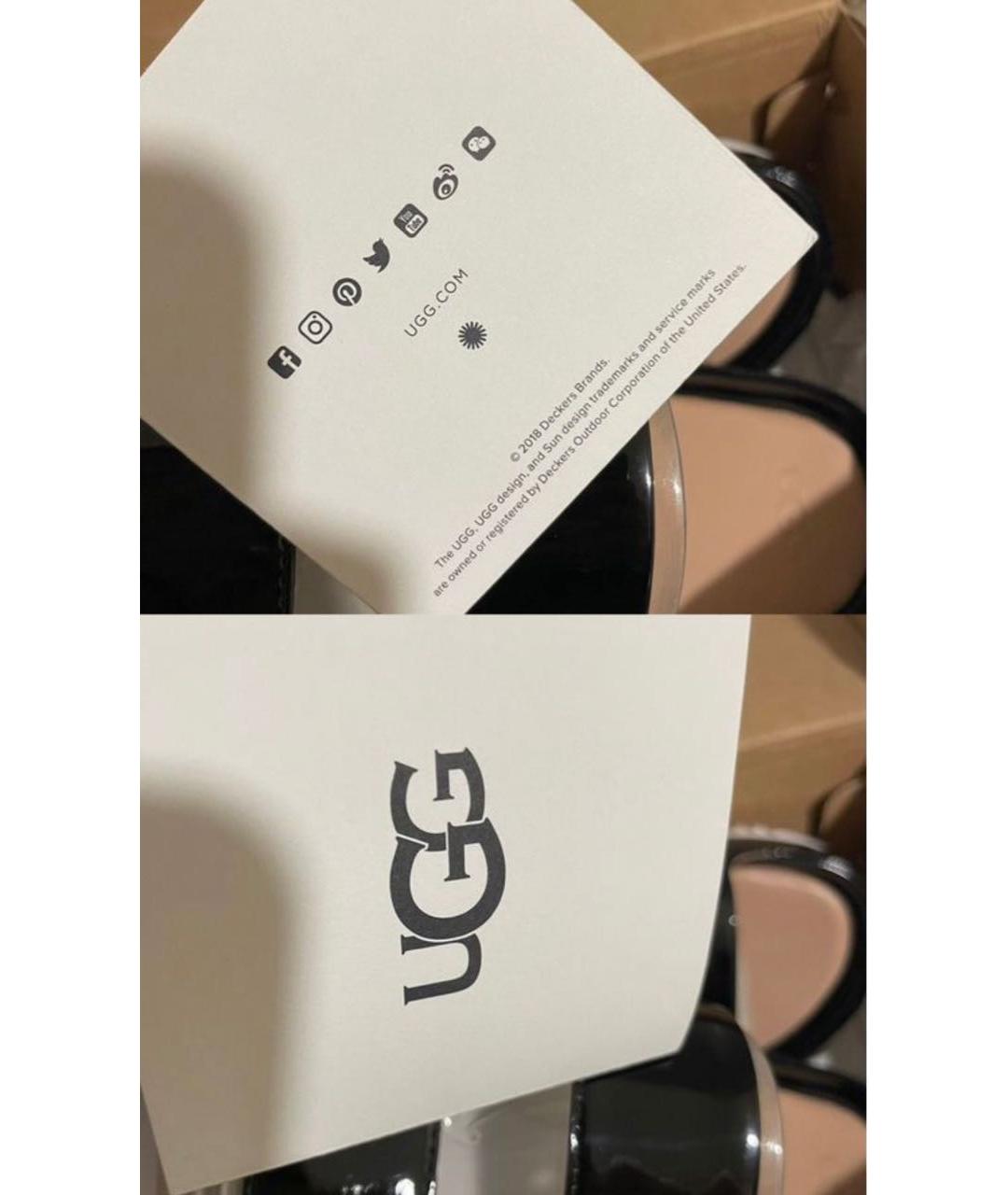 UGG AUSTRALIA Черные сандалии, фото 7