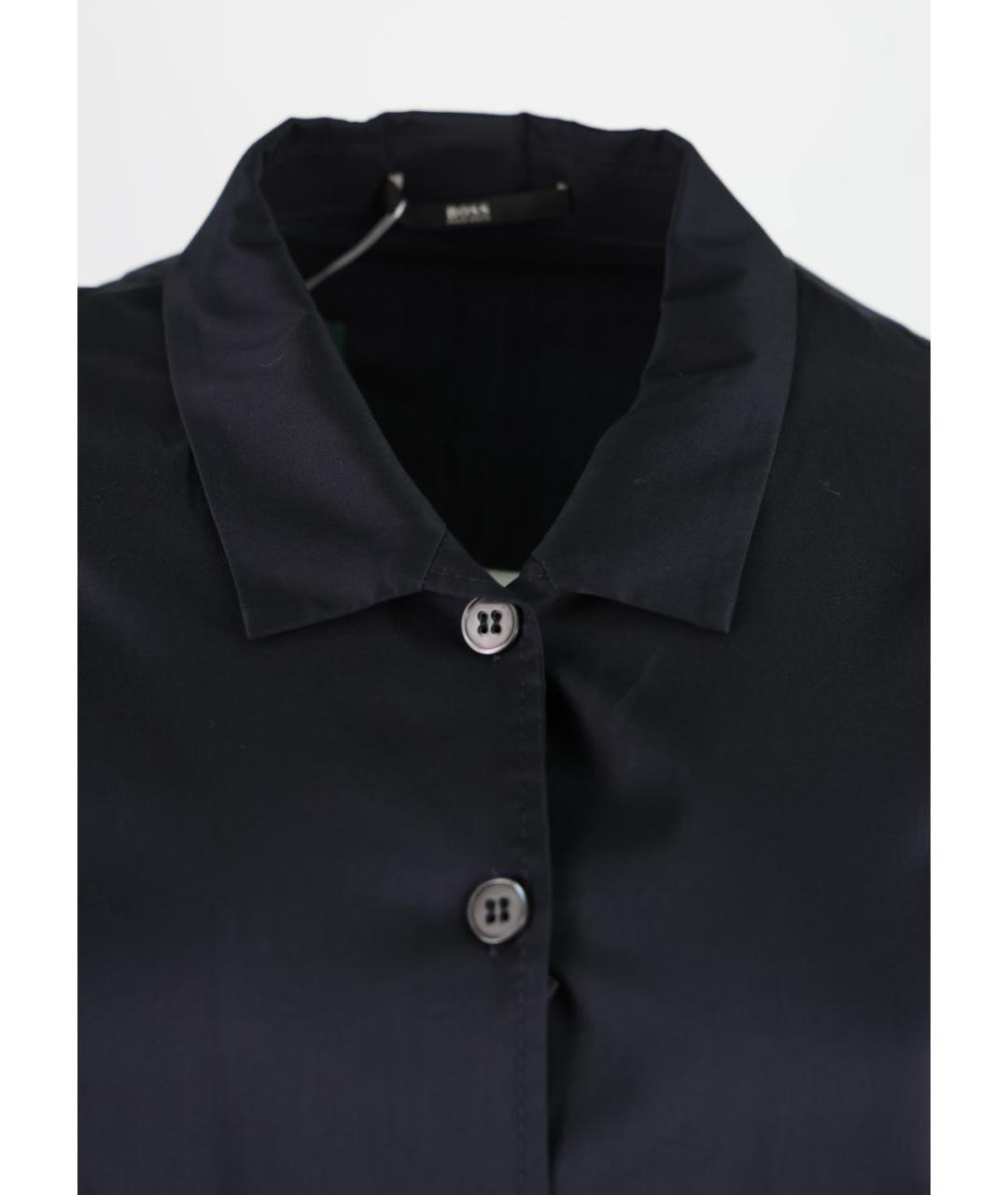 HUGO BOSS Темно-синее хлопковое коктейльное платье, фото 4
