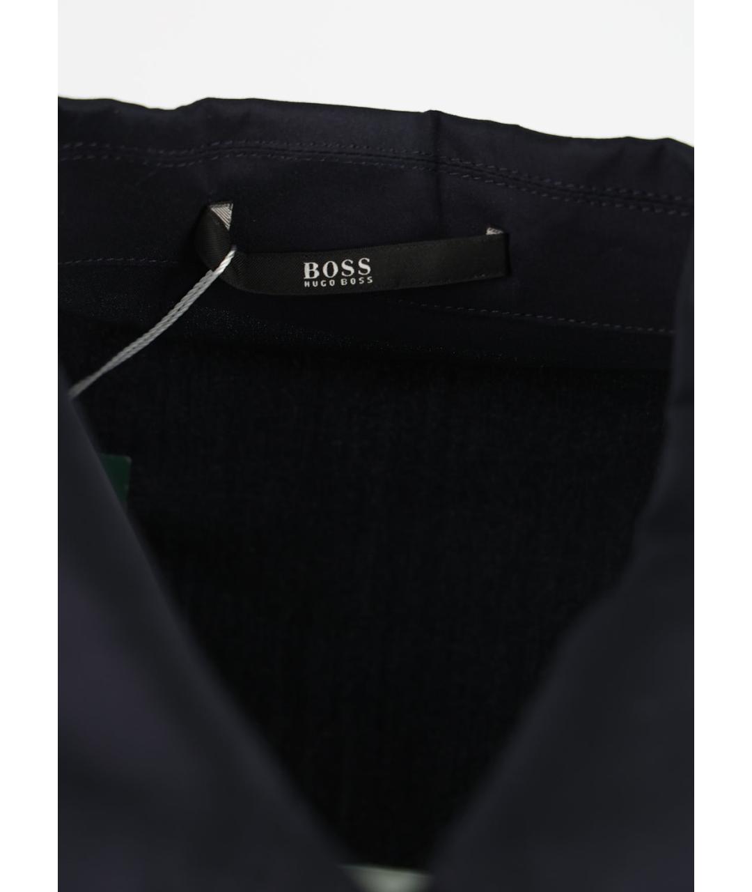 HUGO BOSS Темно-синее хлопковое коктейльное платье, фото 3