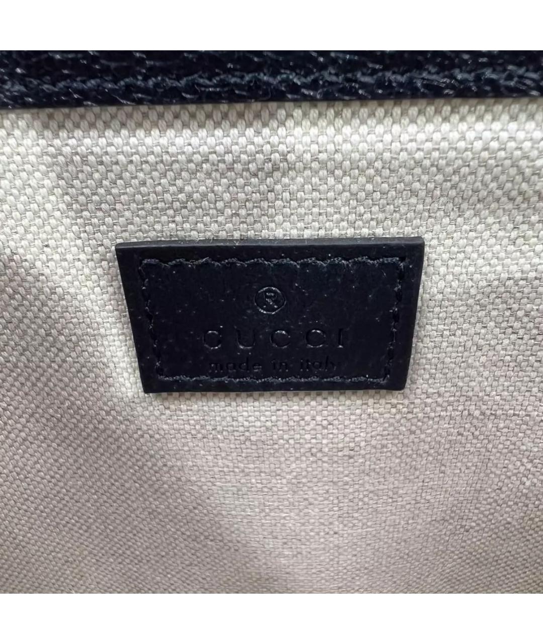 GUCCI Темно-синяя кожаная сумка на плечо, фото 4