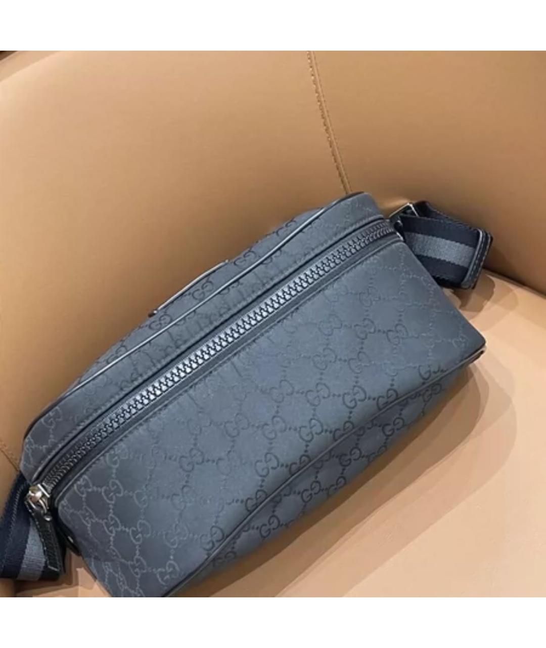 GUCCI Черная тканевая сумка на плечо, фото 6