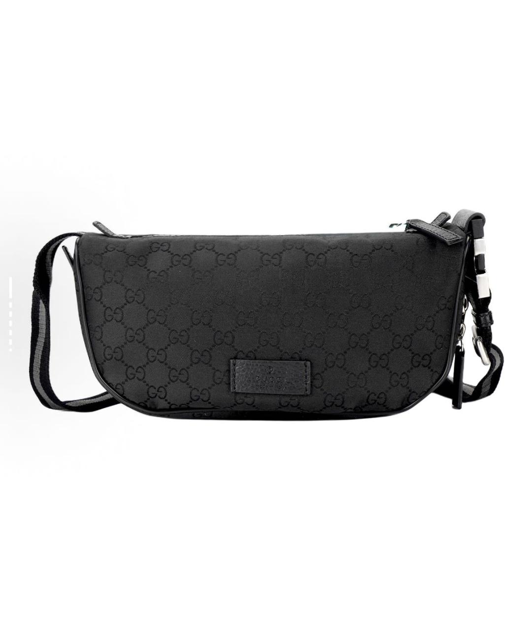 GUCCI Черная тканевая сумка на плечо, фото 1