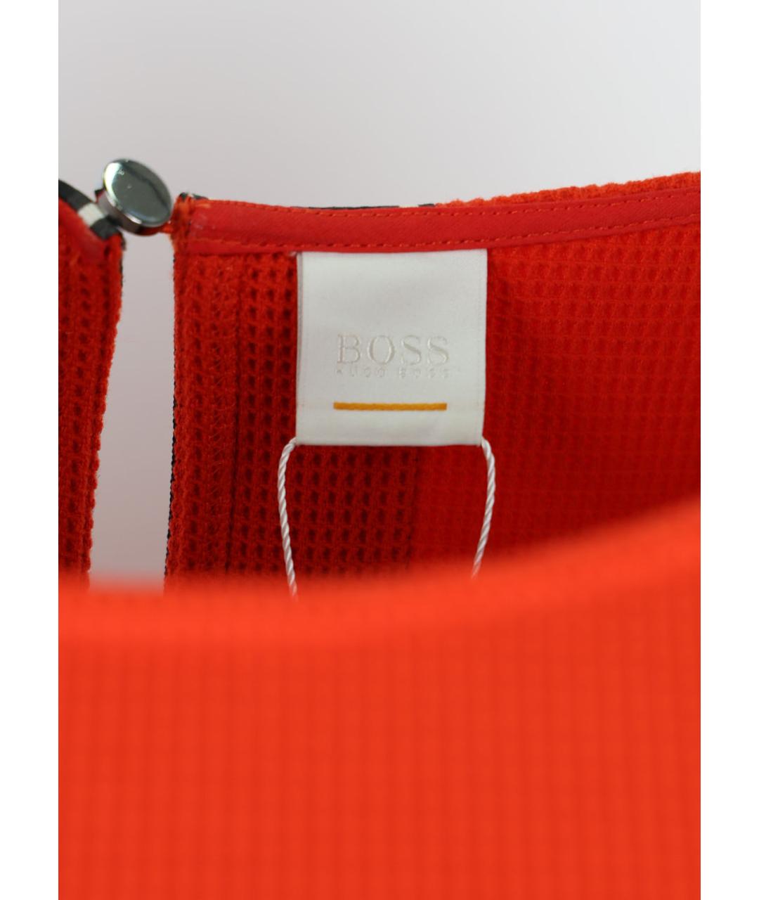 HUGO BOSS Красное полиэстеровое повседневное платье, фото 3