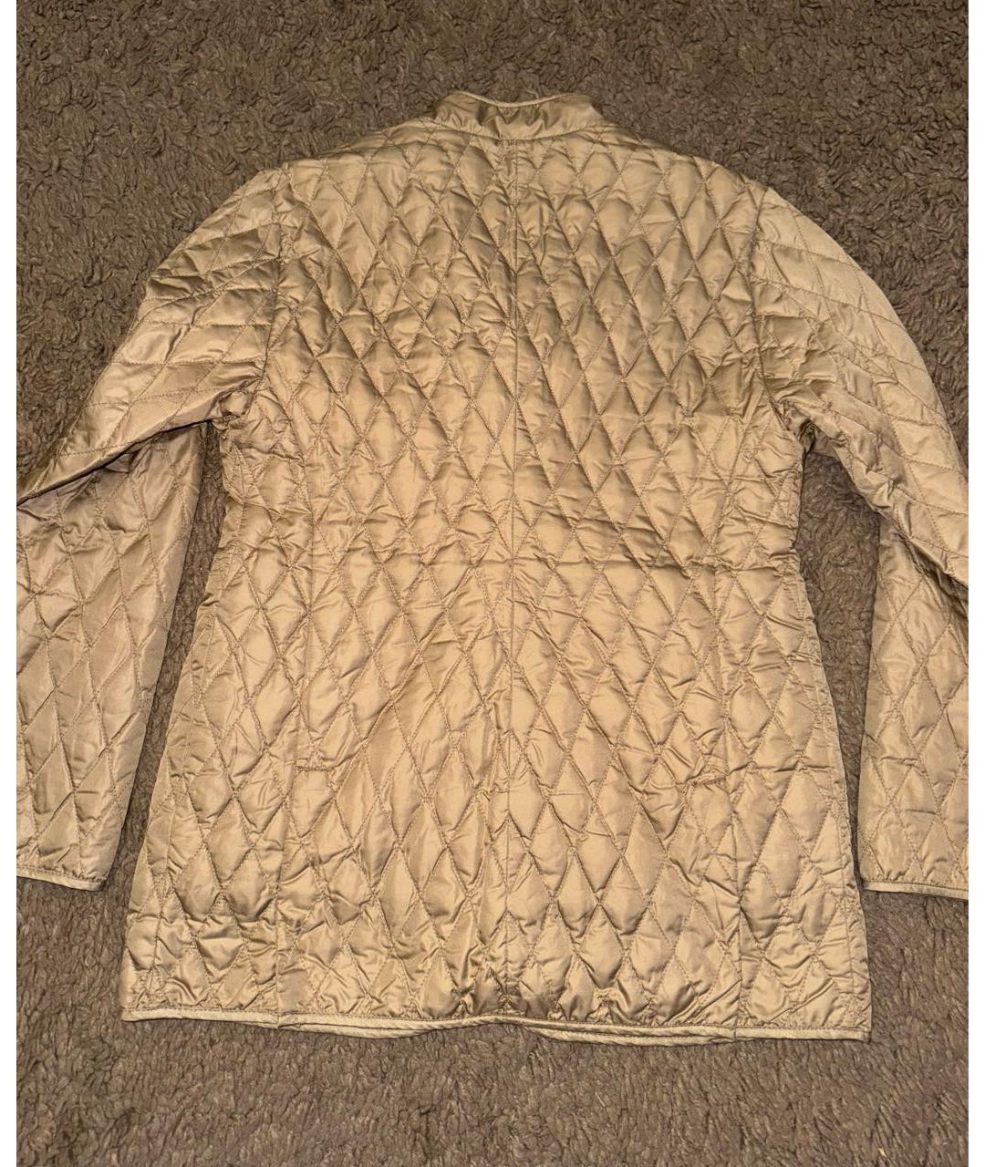 MONCLER Бежевая полиамидовая куртка, фото 2