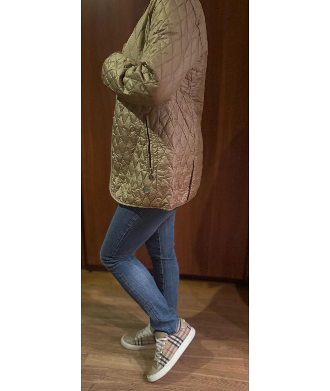 MONCLER Бежевая полиамидовая куртка, фото 8