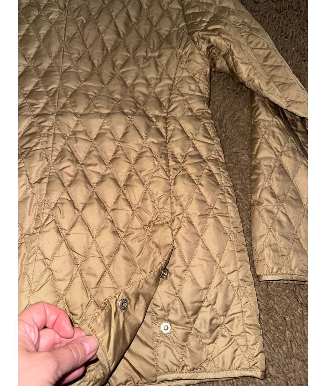 MONCLER Бежевая полиамидовая куртка, фото 4