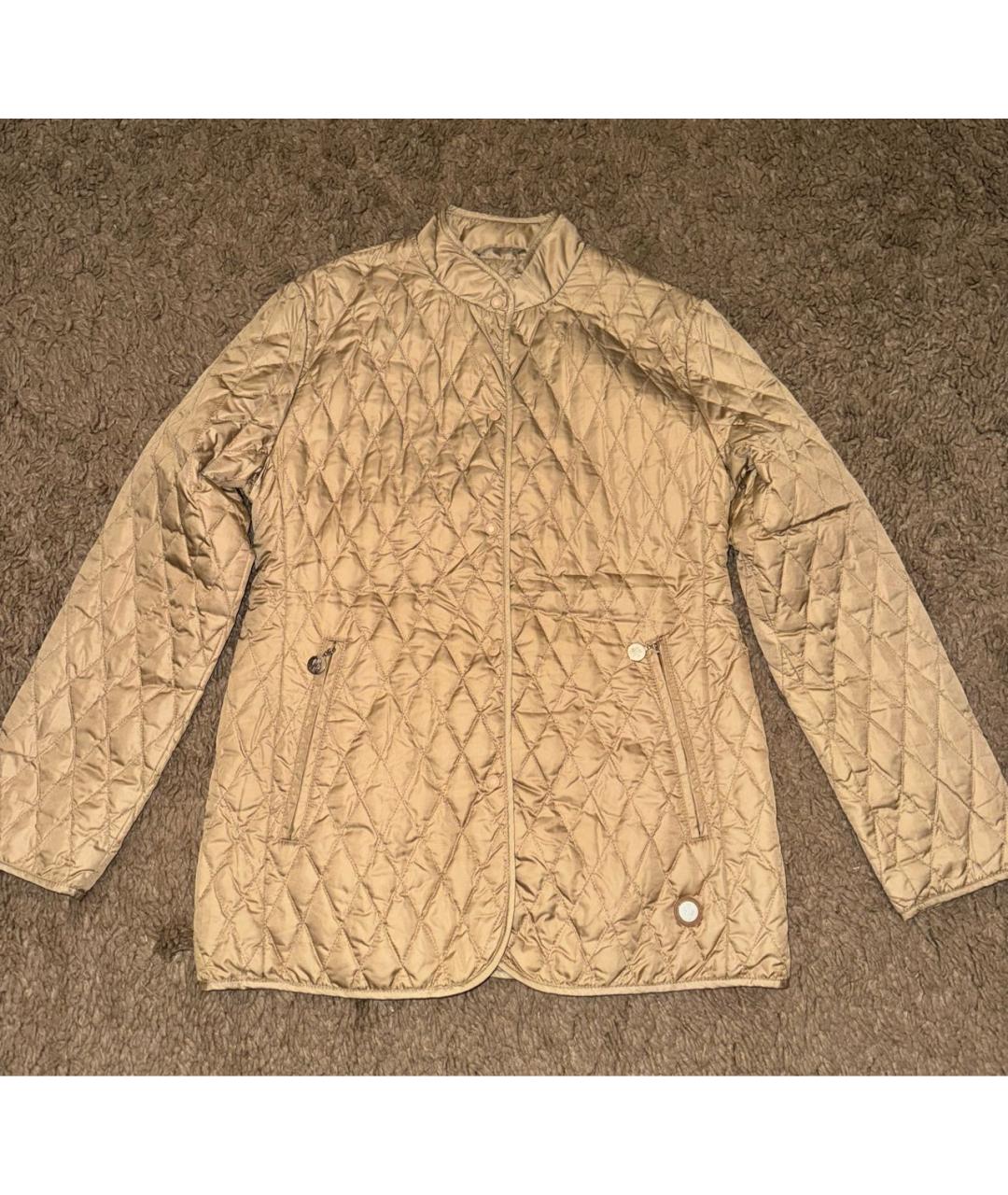 MONCLER Бежевая полиамидовая куртка, фото 7