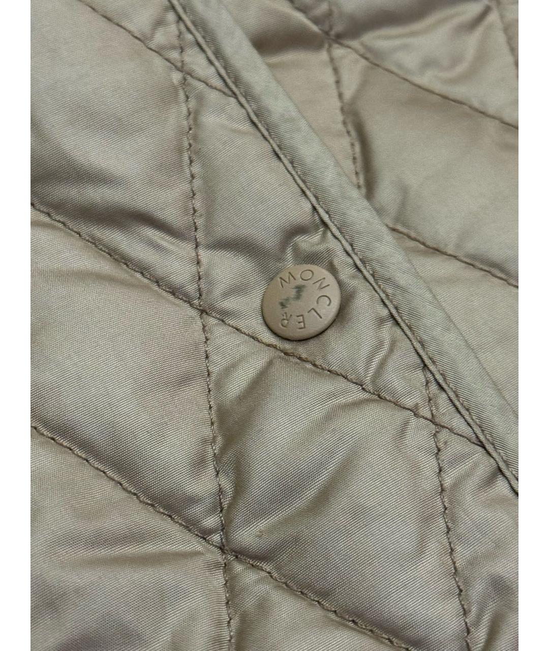 MONCLER Бежевая полиамидовая куртка, фото 6