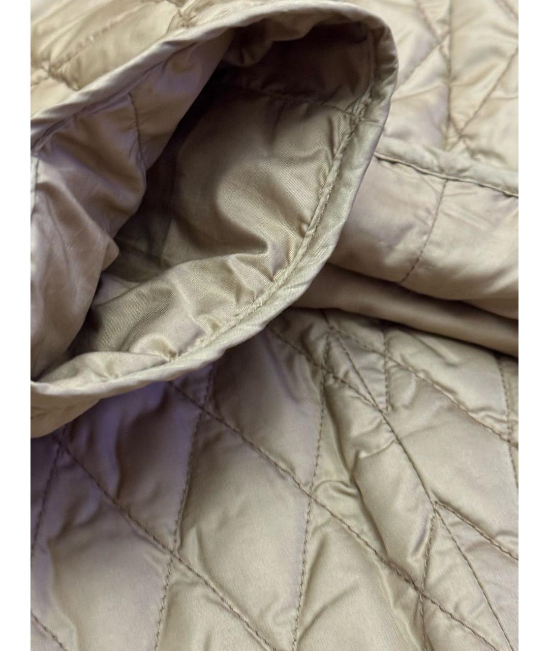 MONCLER Бежевая полиамидовая куртка, фото 5