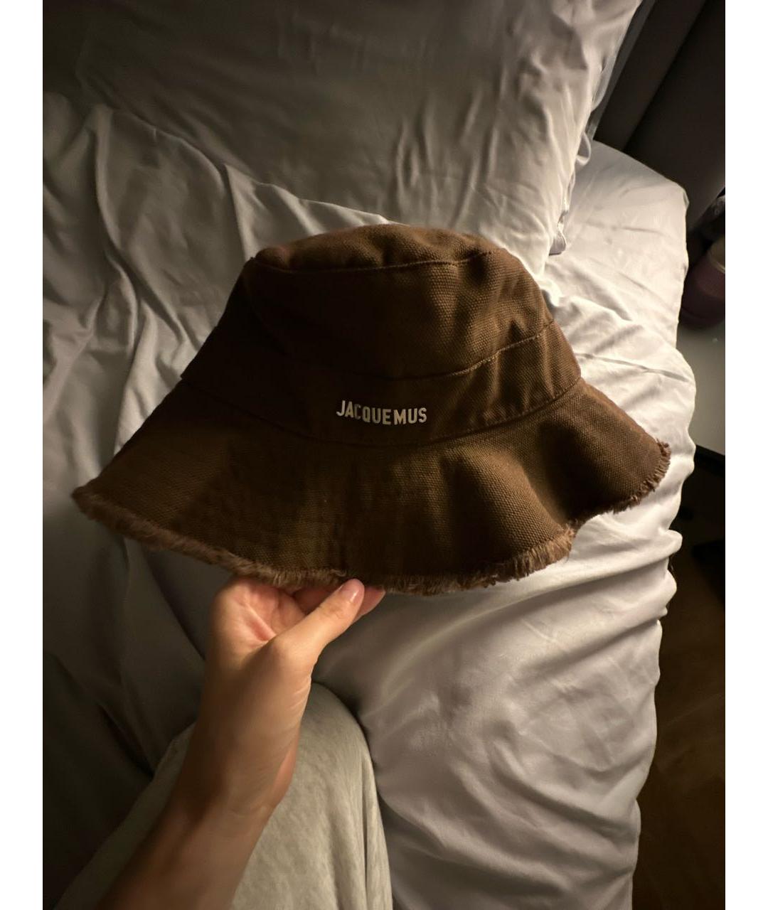 JACQUEMUS Коричневая хлопковая панама, фото 2