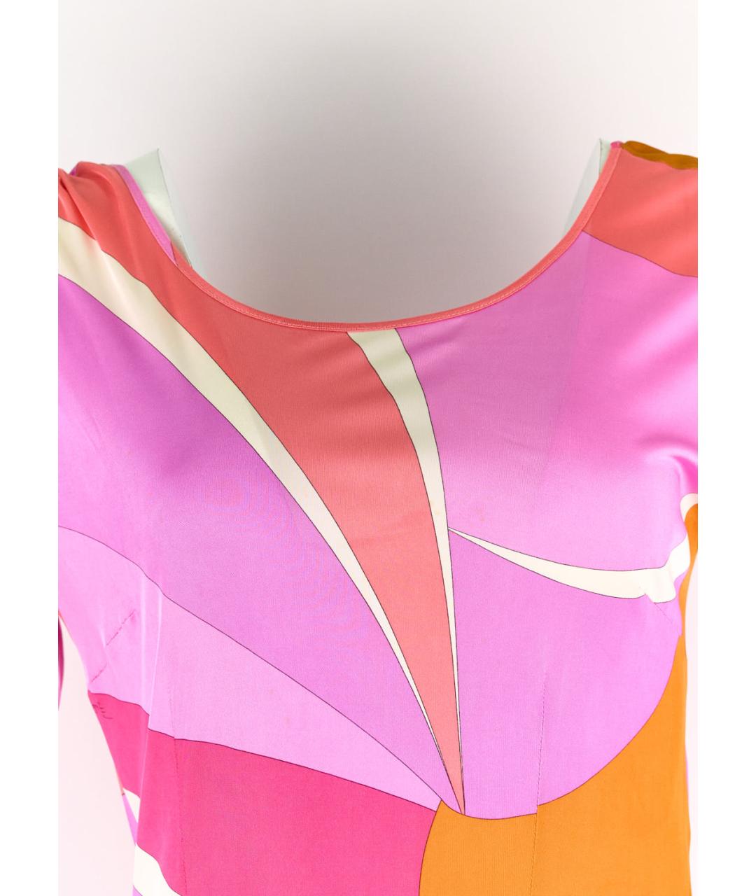 EMILIO PUCCI Мульти вискозное повседневное платье, фото 4