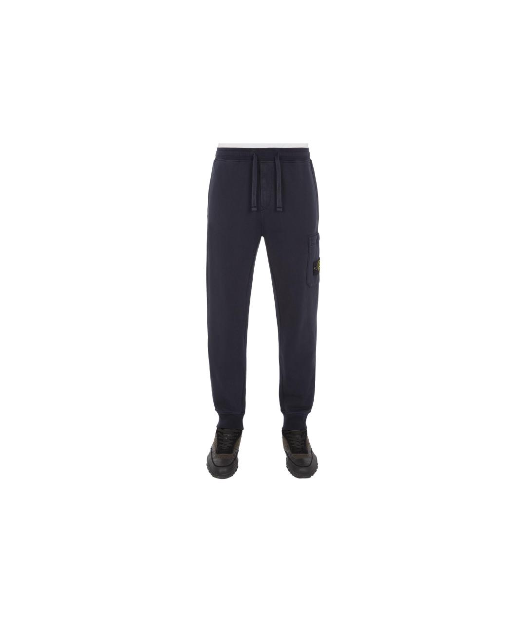 STONE ISLAND Темно-синие повседневные брюки, фото 3