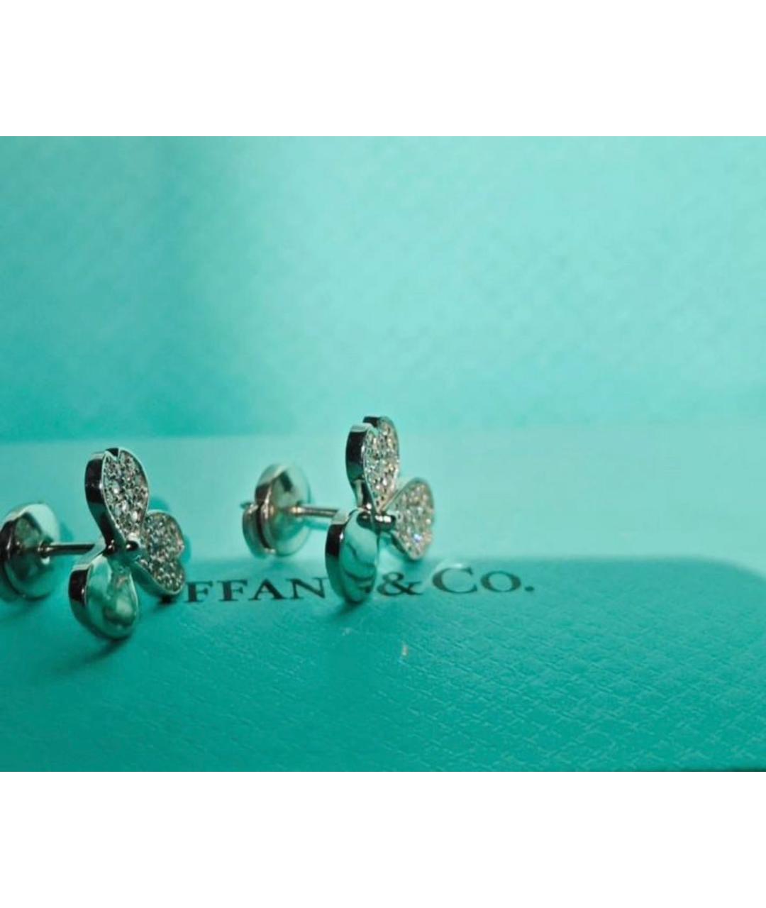 TIFFANY&CO Серебряные платиновые серьги, фото 3