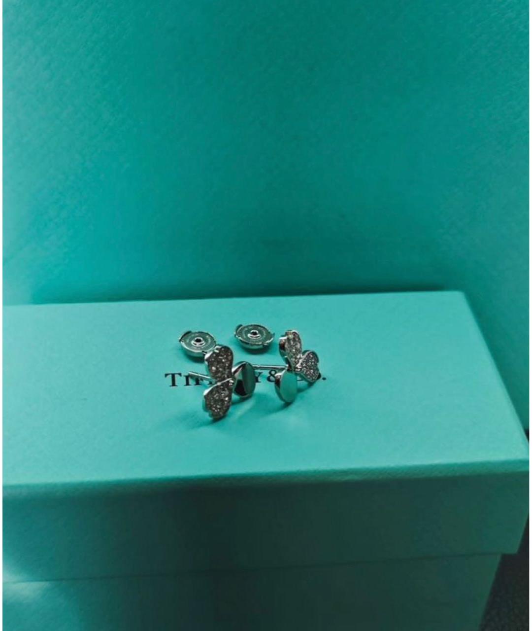 TIFFANY&CO Серебряные платиновые серьги, фото 6