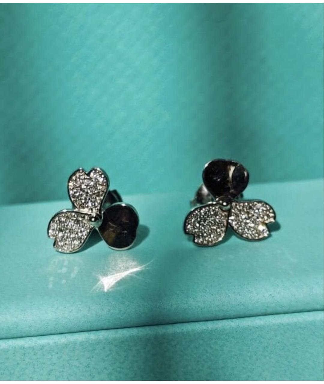 TIFFANY&CO Серебряные платиновые серьги, фото 5