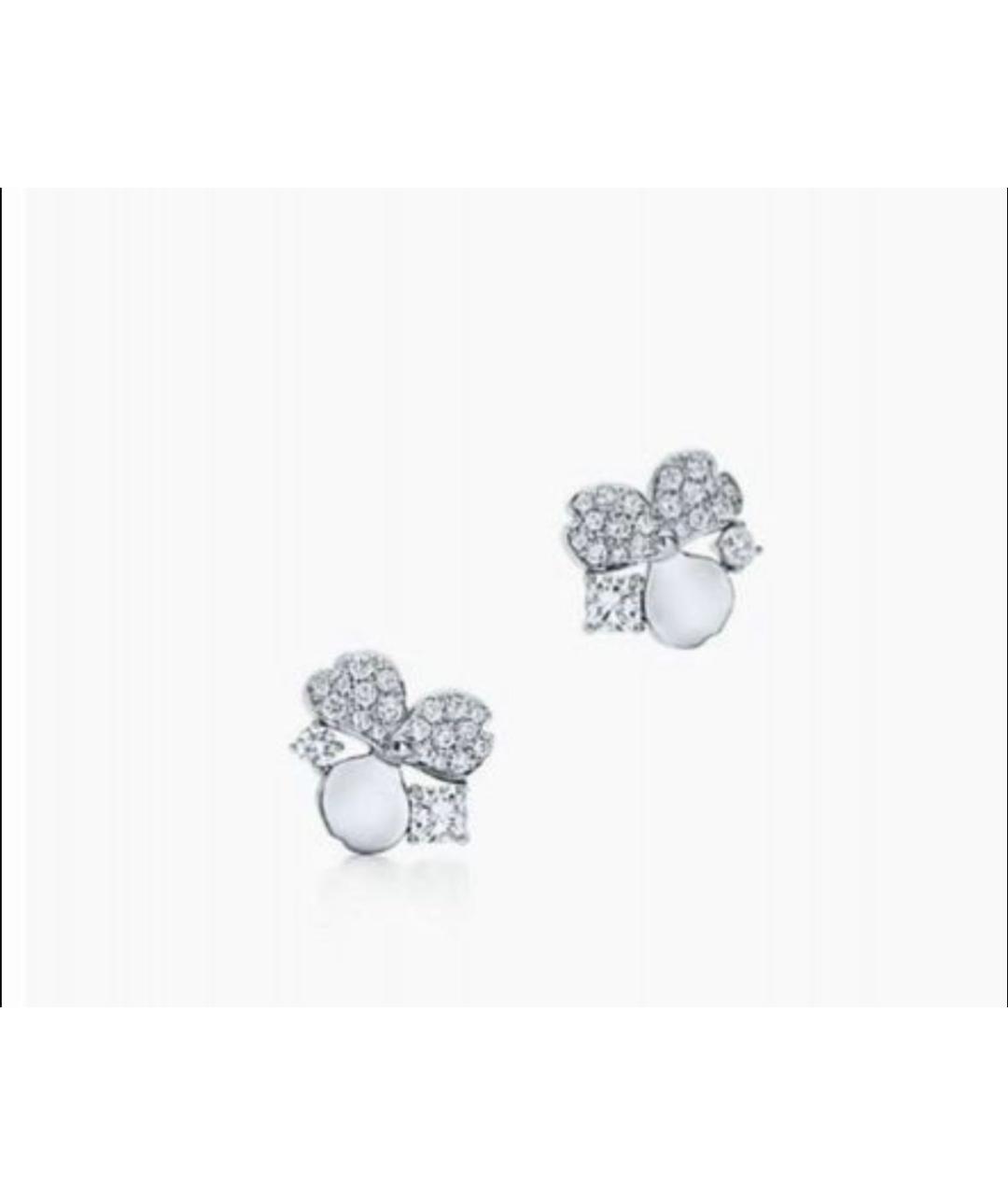 TIFFANY&CO Серебряные платиновые серьги, фото 7