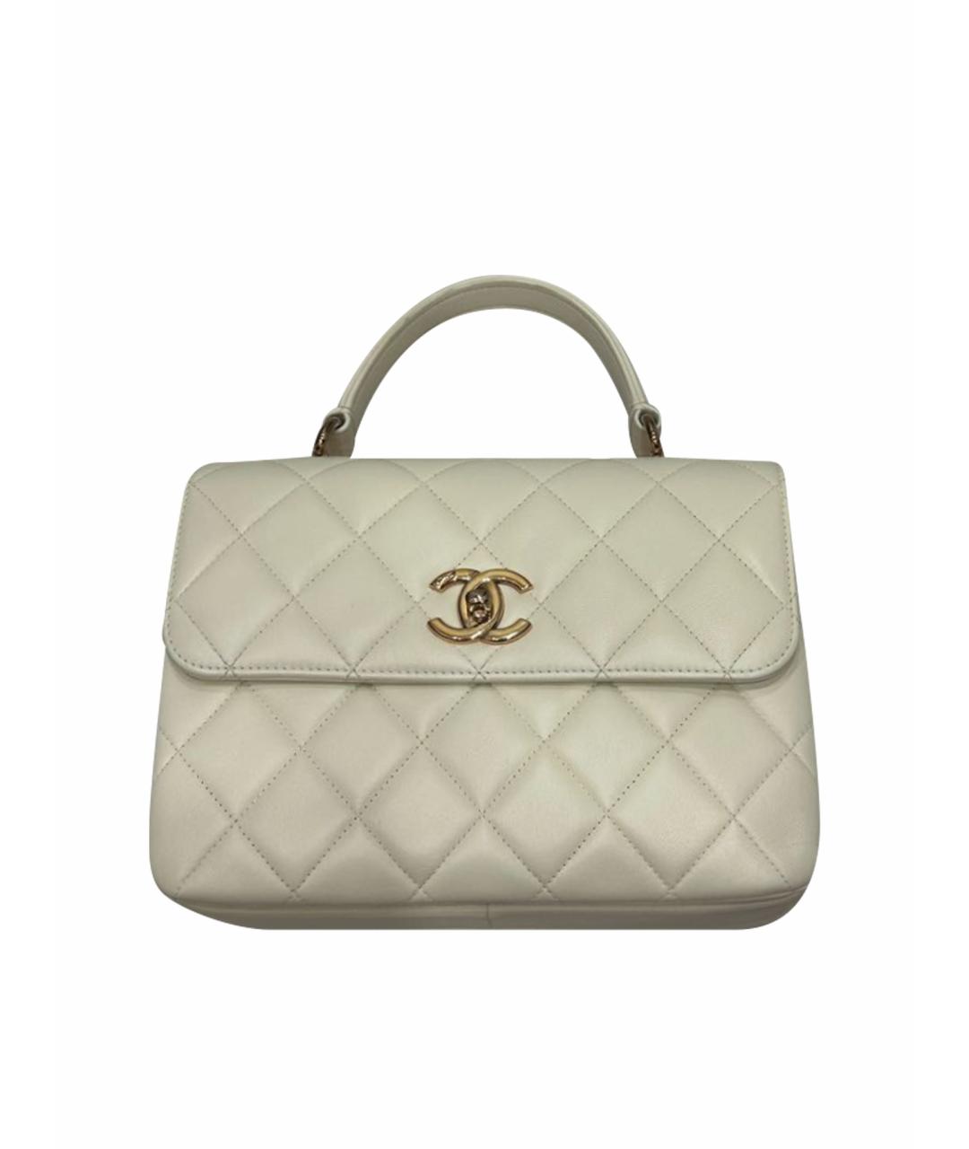 CHANEL Бежевая кожаная сумка через плечо, фото 1