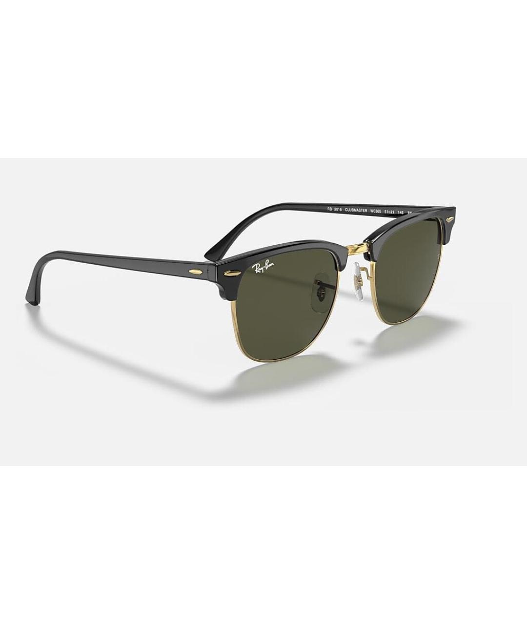RAY BAN Черные пластиковые солнцезащитные очки, фото 2