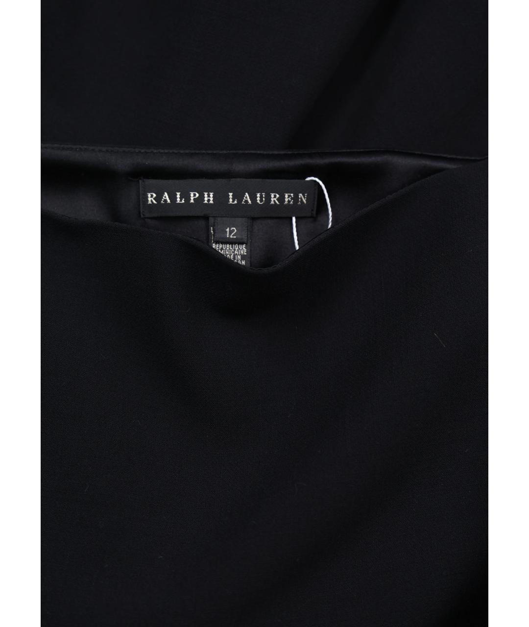 RALPH LAUREN Черная шерстяная юбка мини, фото 5