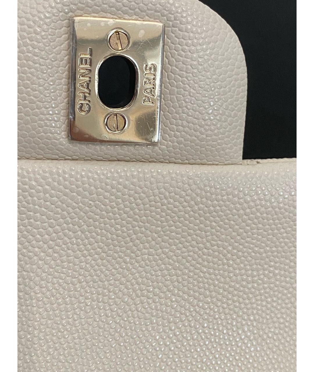 CHANEL Белая кожаная сумка через плечо, фото 4