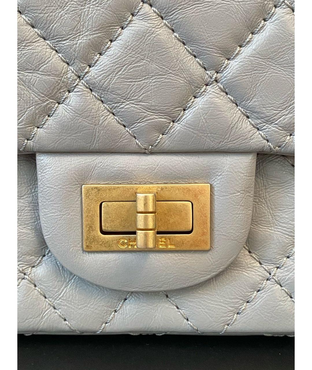 CHANEL Голубая кожаная сумка через плечо, фото 3