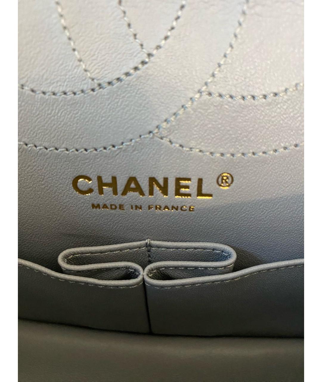 CHANEL Голубая кожаная сумка через плечо, фото 7