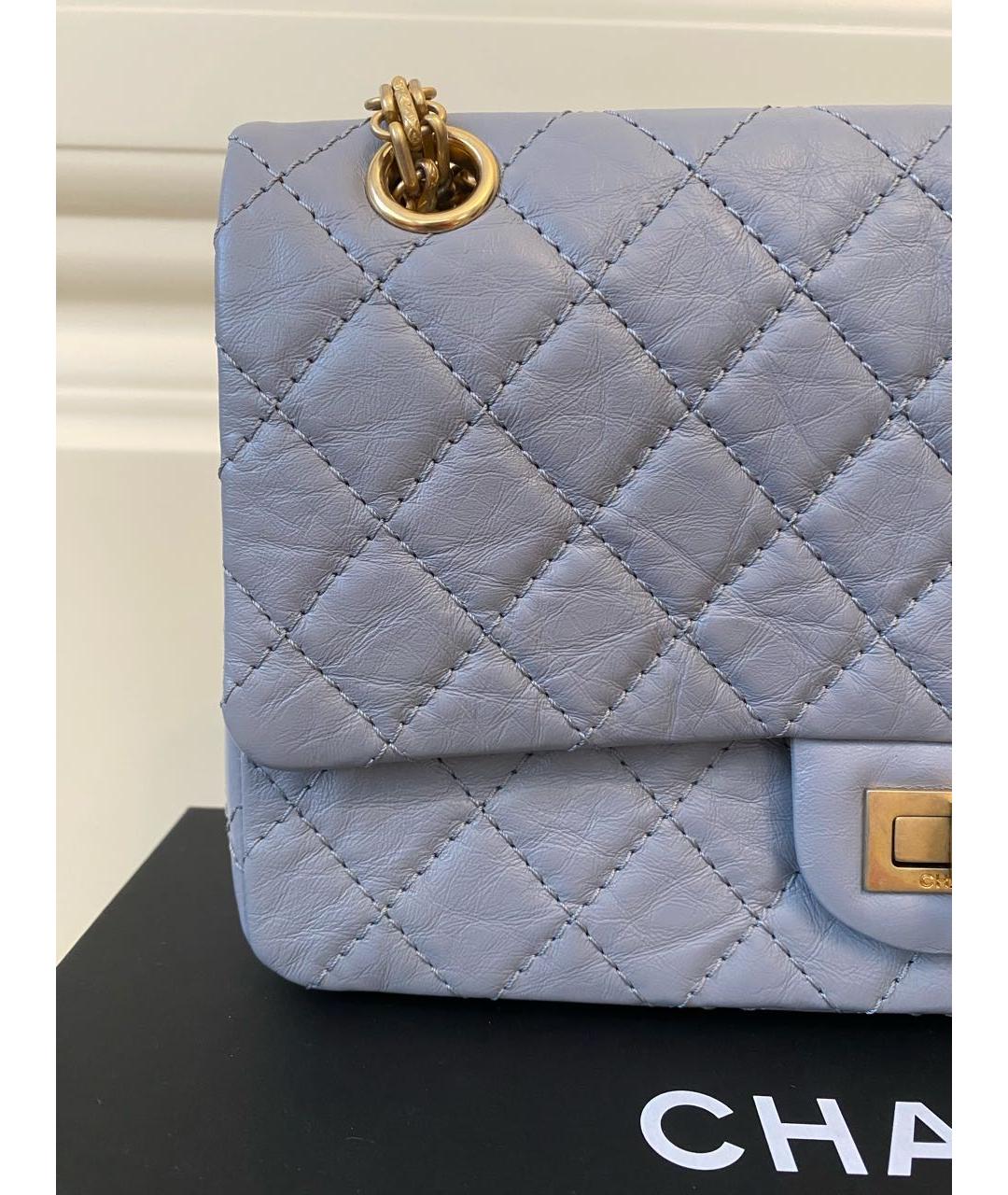 CHANEL Голубая кожаная сумка через плечо, фото 2