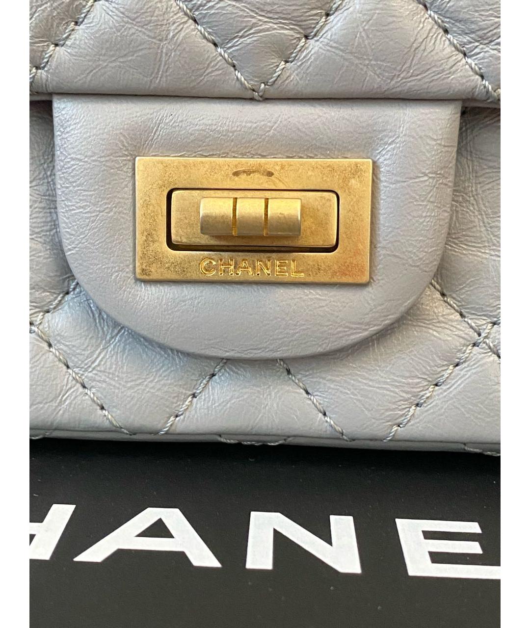 CHANEL Голубая кожаная сумка через плечо, фото 4