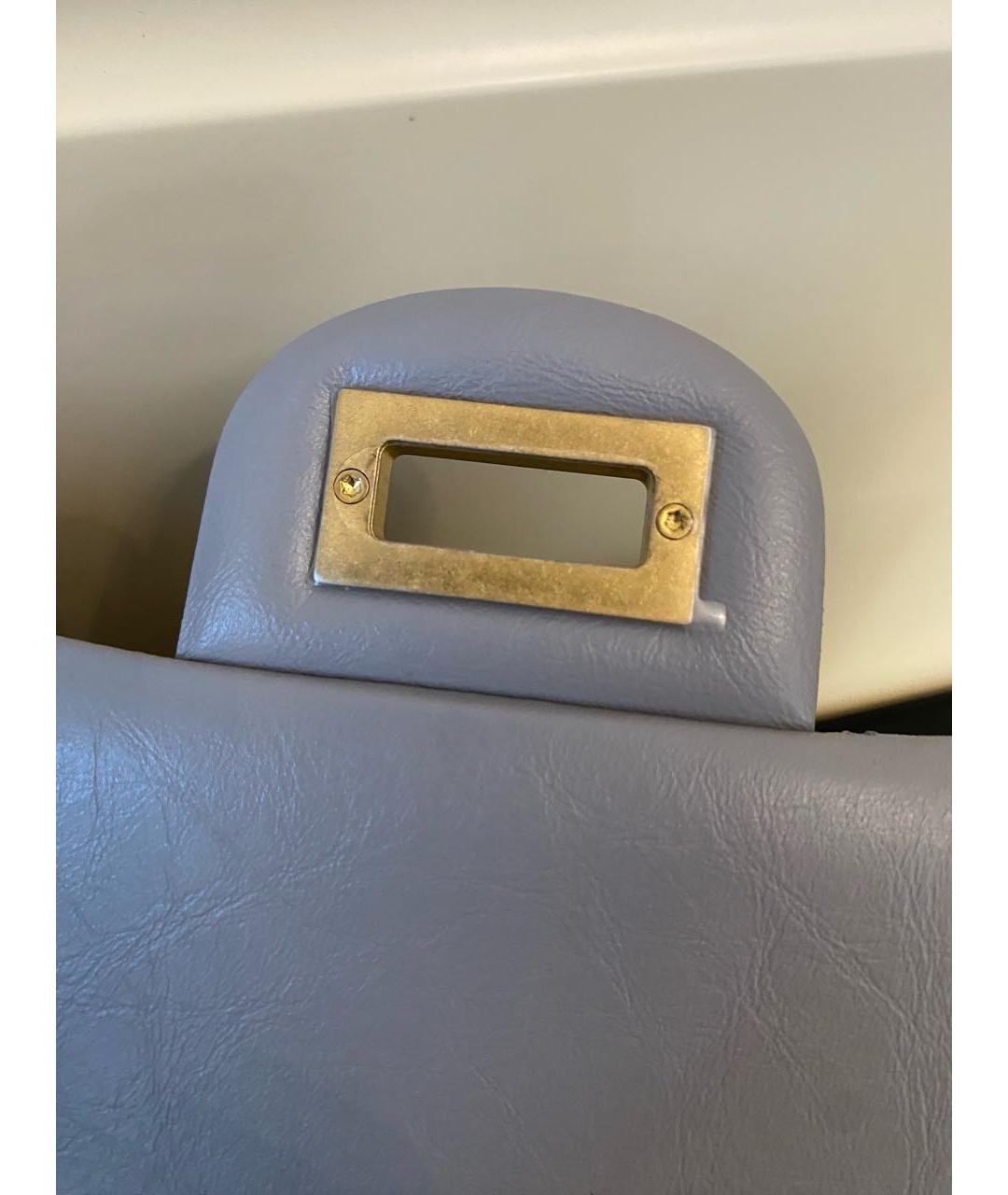 CHANEL Голубая кожаная сумка через плечо, фото 6