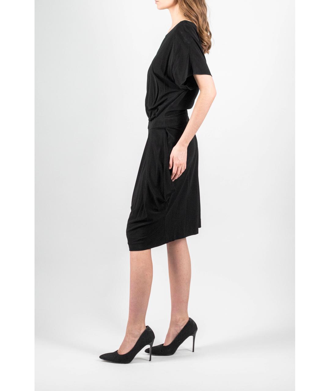 ESCADA Черное ацетатное коктейльное платье, фото 9