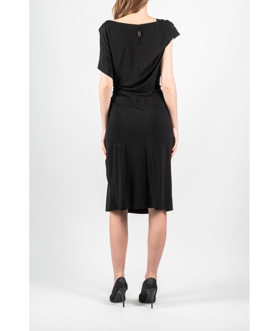 ESCADA Черное ацетатное коктейльное платье, фото 2