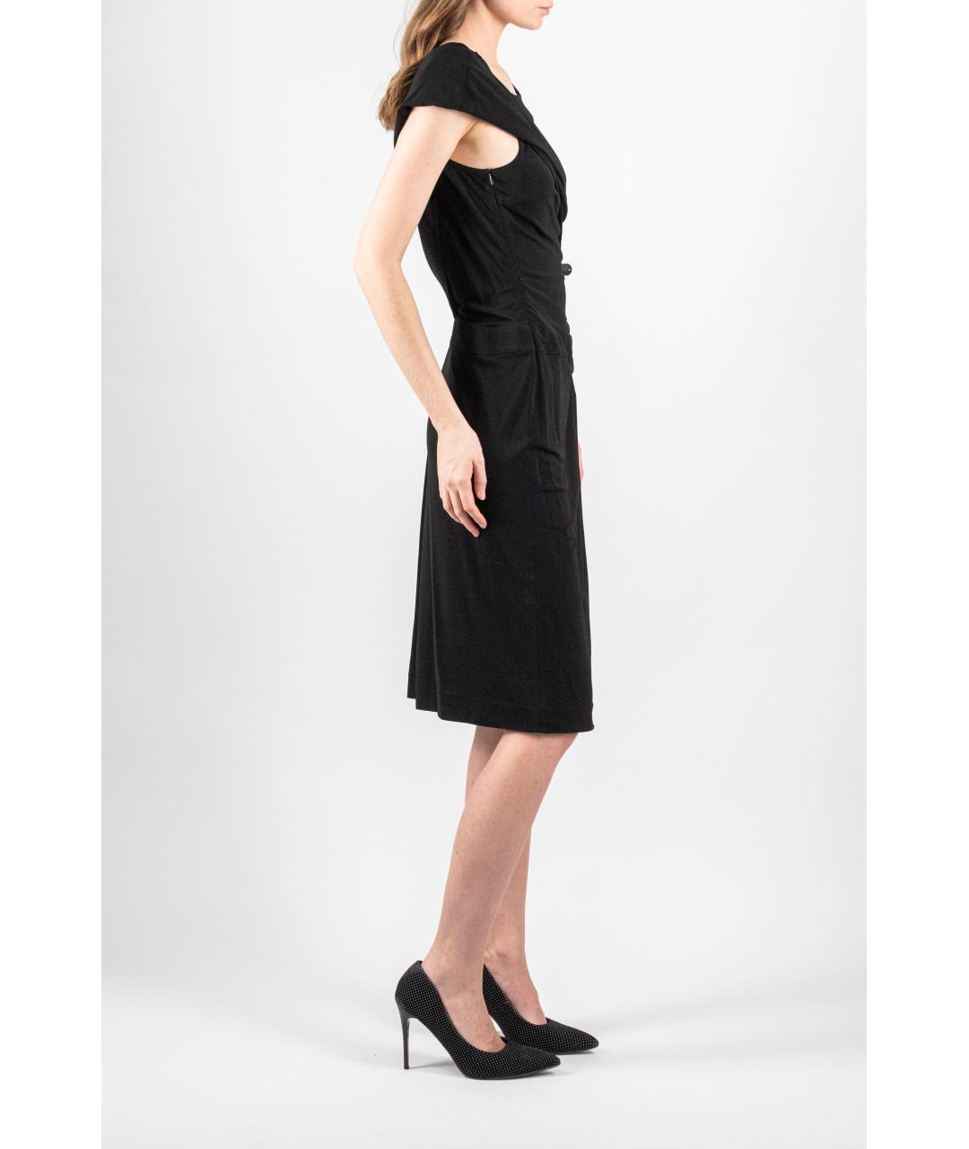 ESCADA Черное ацетатное коктейльное платье, фото 7