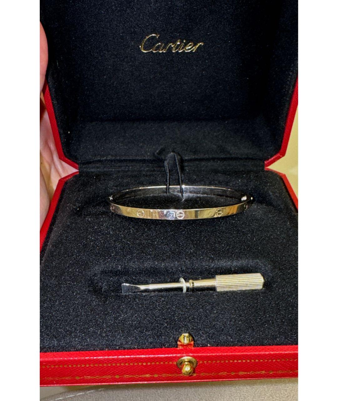 CARTIER Белый браслет из белого золота, фото 2