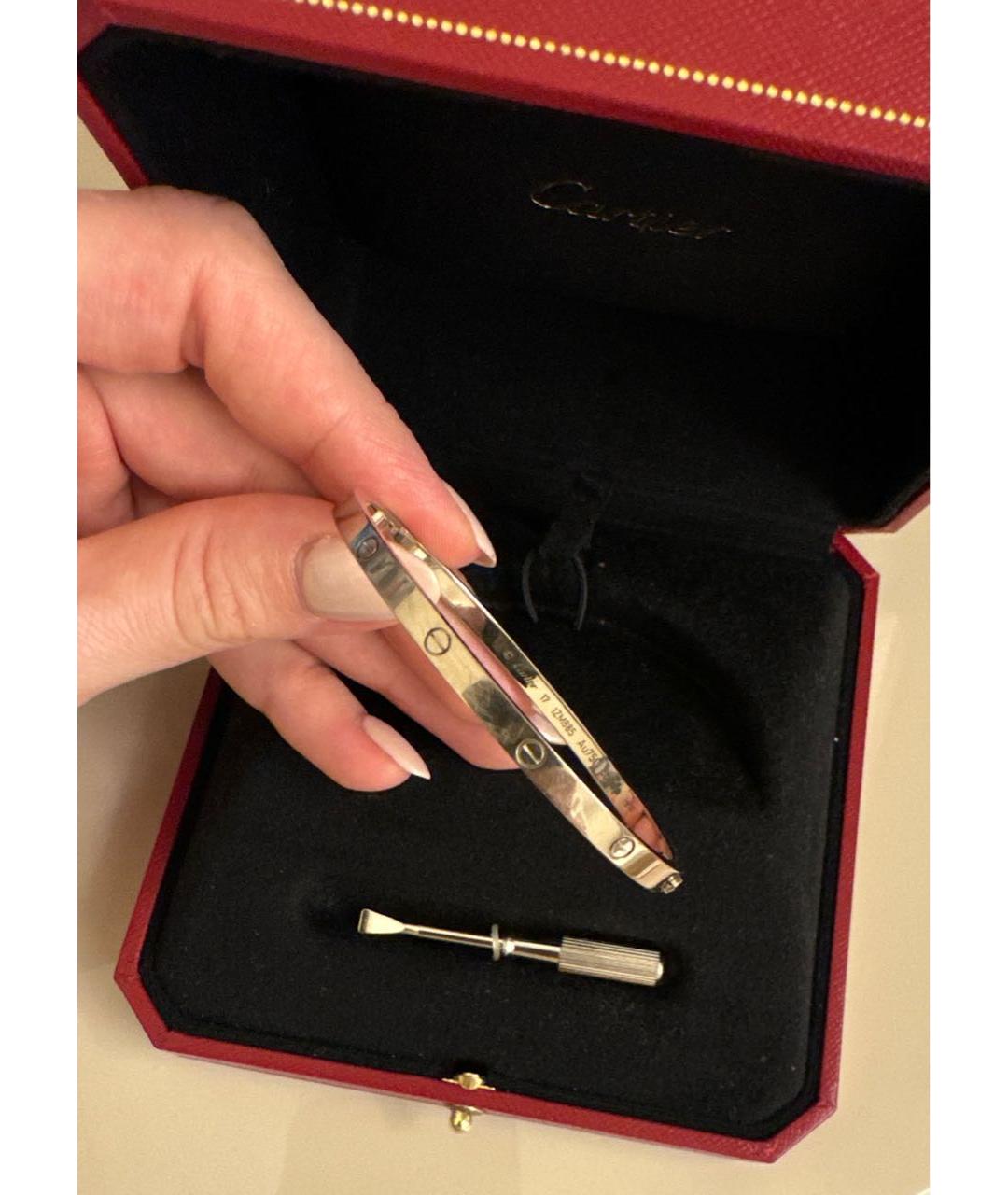 CARTIER Белый браслет из белого золота, фото 3