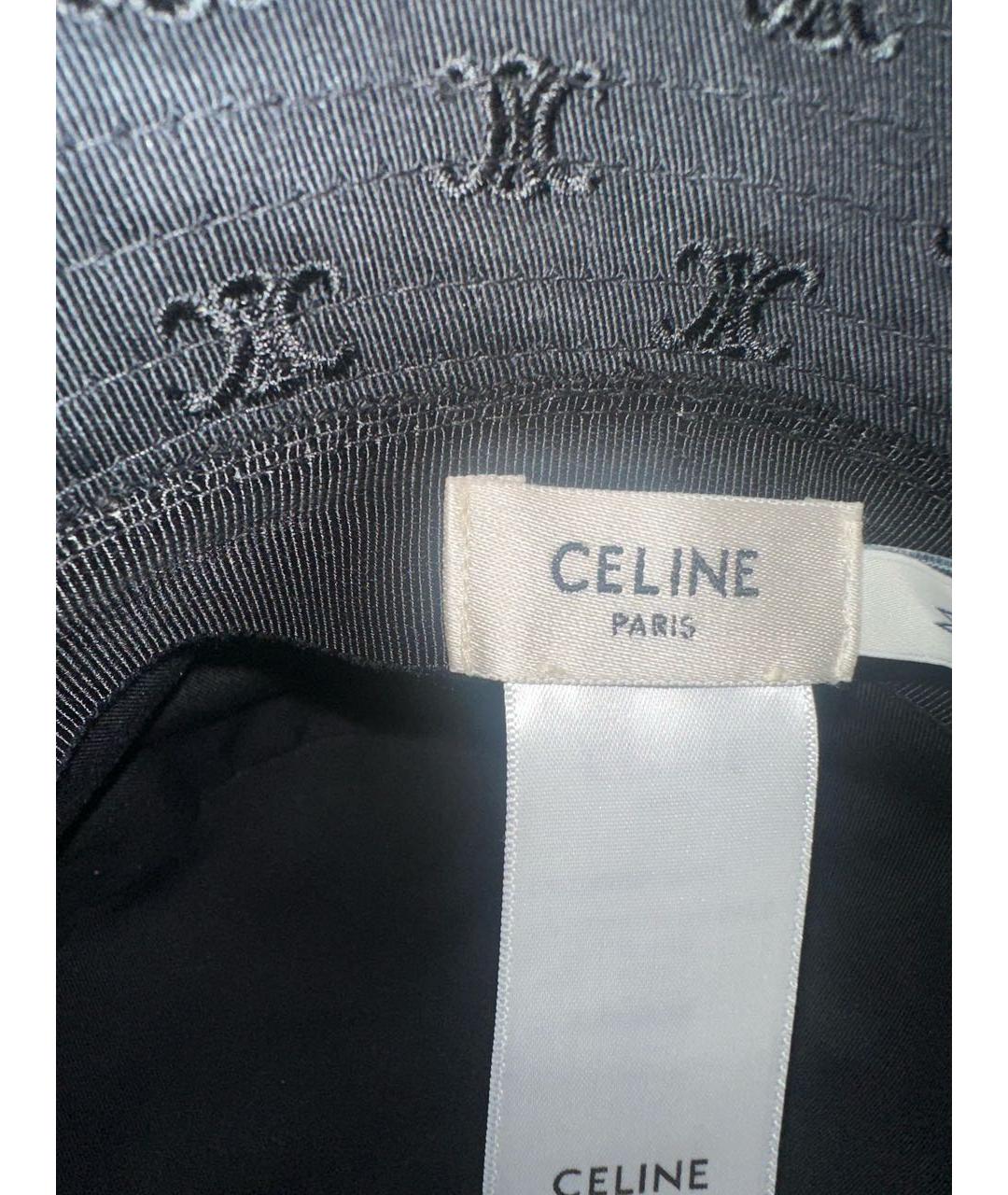 CELINE Черная хлопковая панама, фото 3