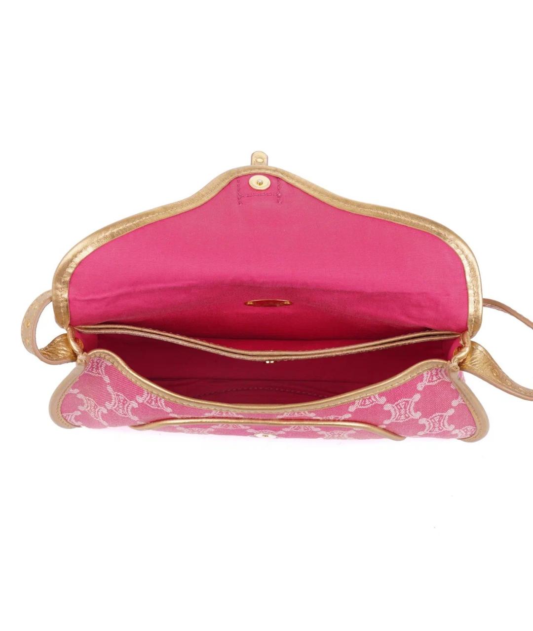 CELINE Розовая деним сумка через плечо, фото 6