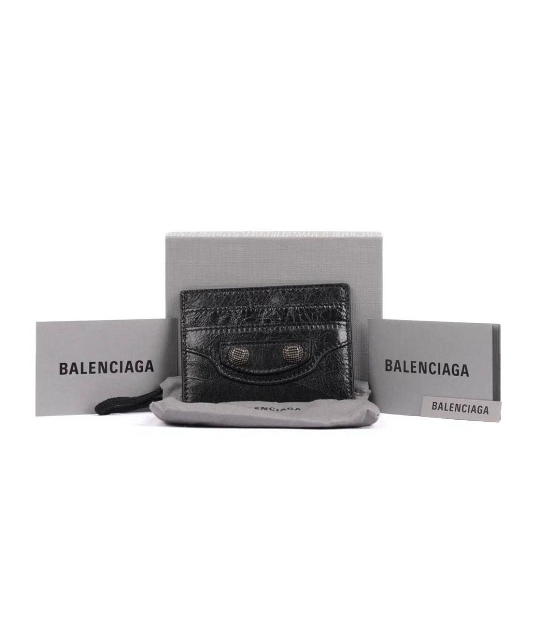 BALENCIAGA Черный кожаный кардхолдер, фото 2