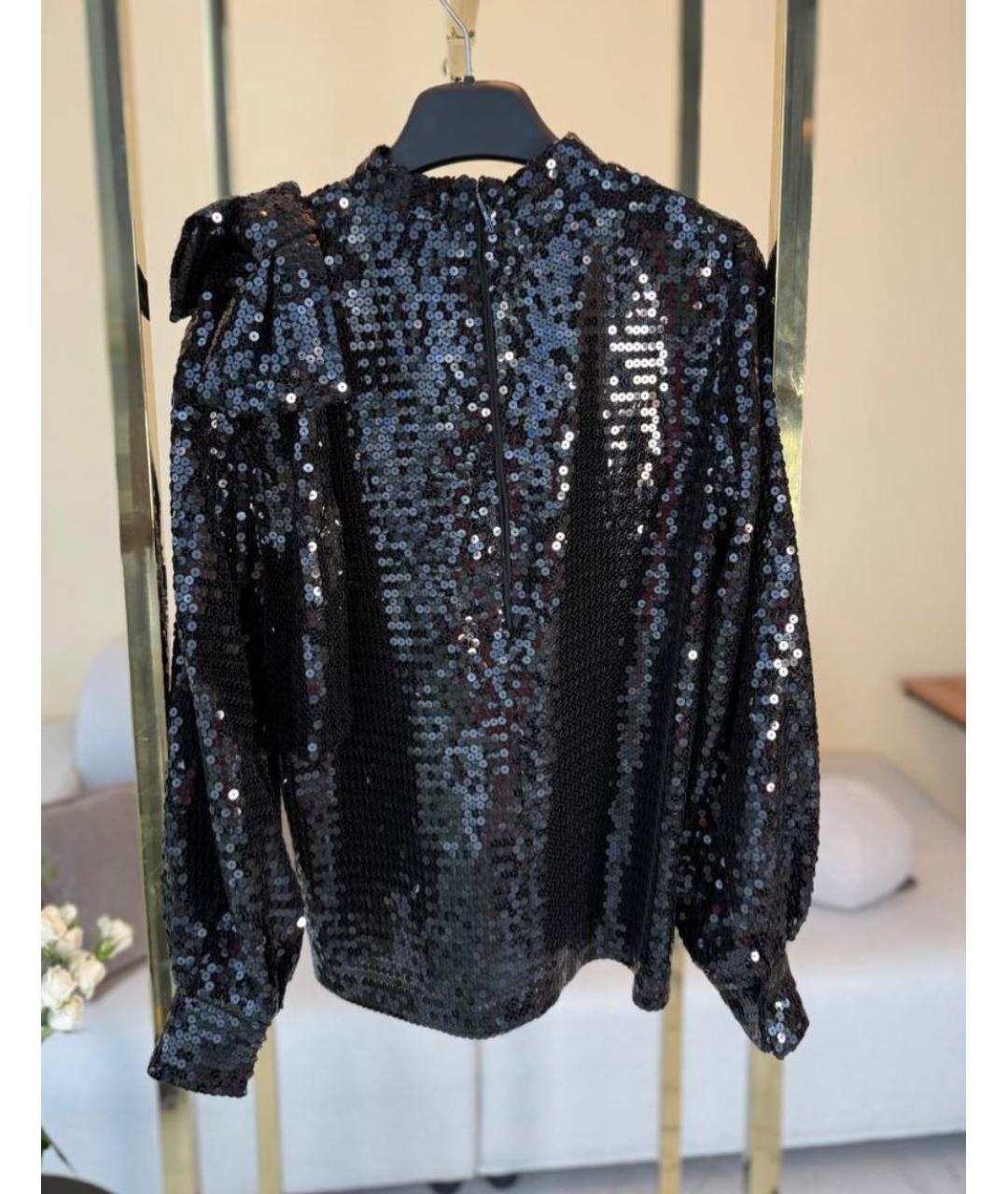 MSGM Черная полиэстеровая блузы, фото 2