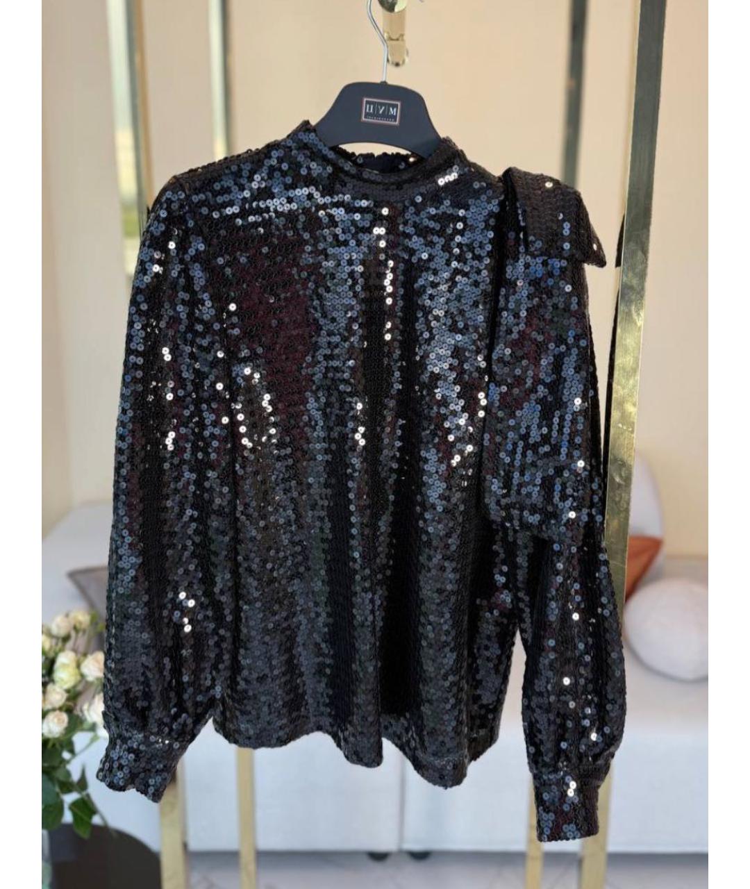 MSGM Черная полиэстеровая блузы, фото 7