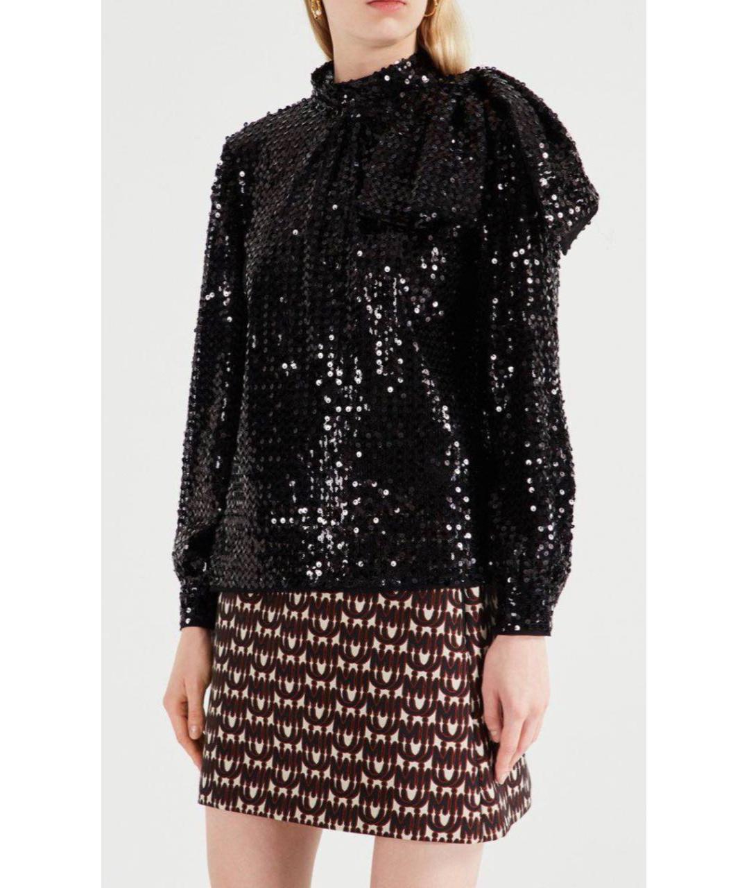 MSGM Черная полиэстеровая блузы, фото 6