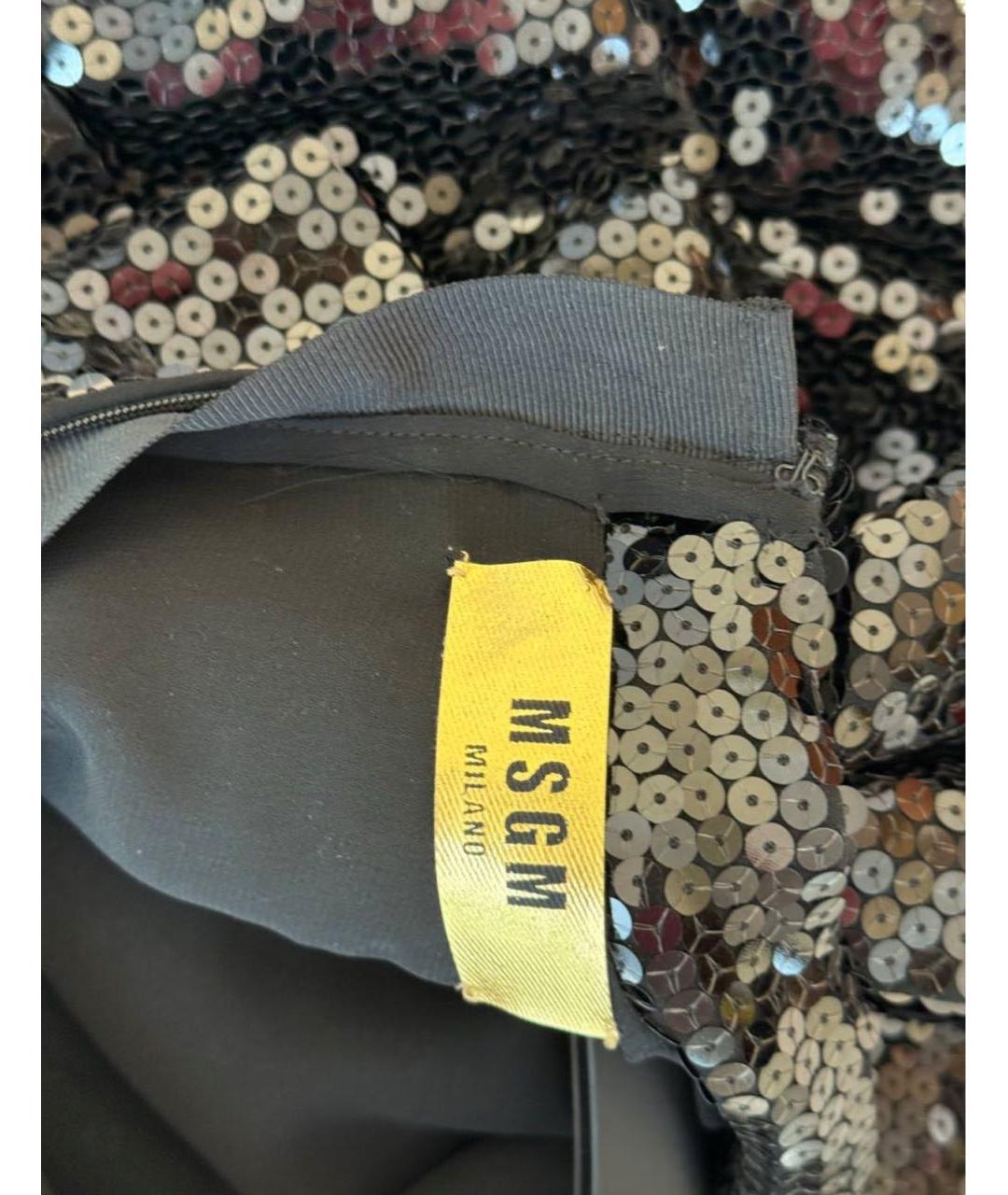 MSGM Черная полиэстеровая блузы, фото 3