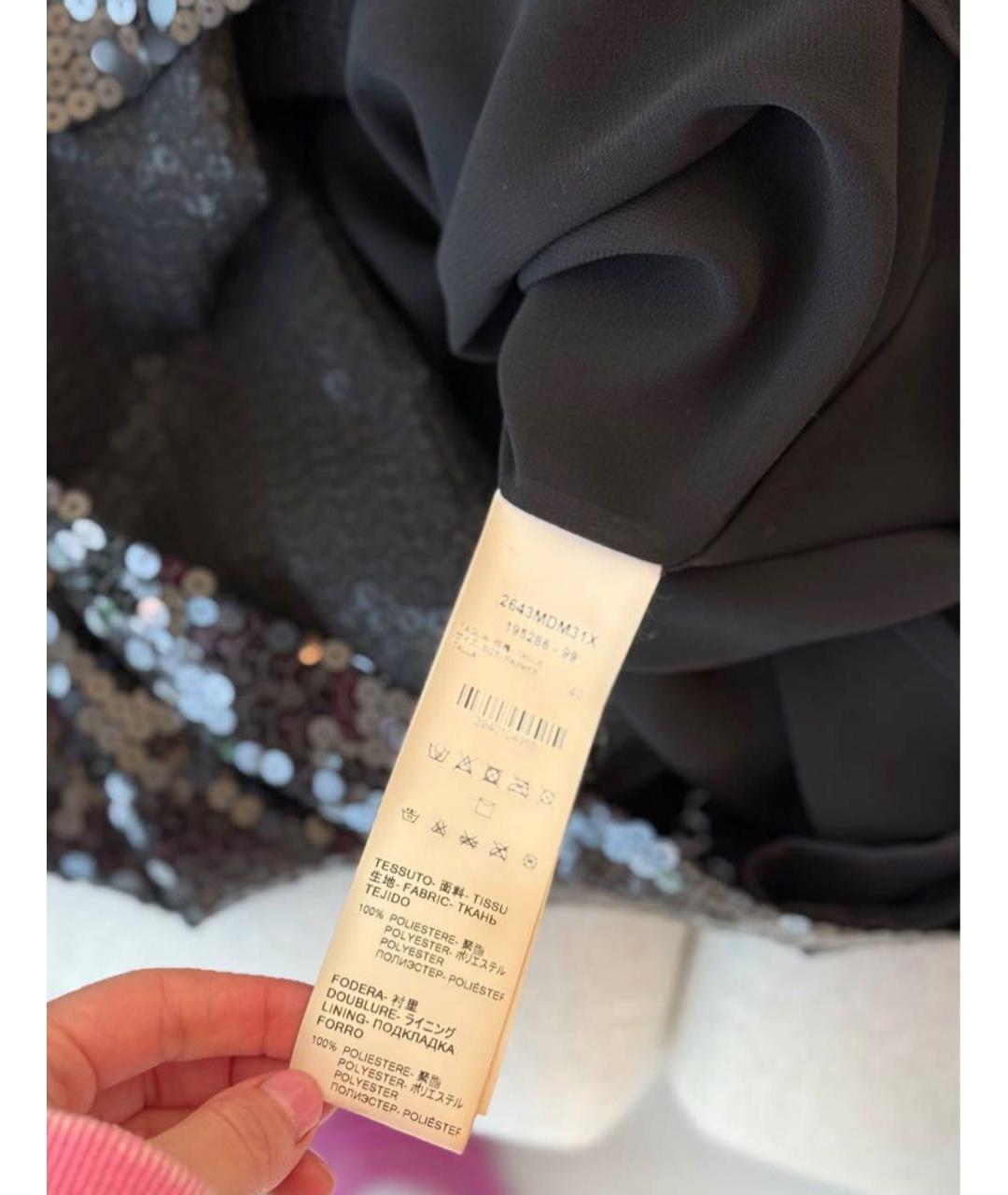 MSGM Черная полиэстеровая блузы, фото 4