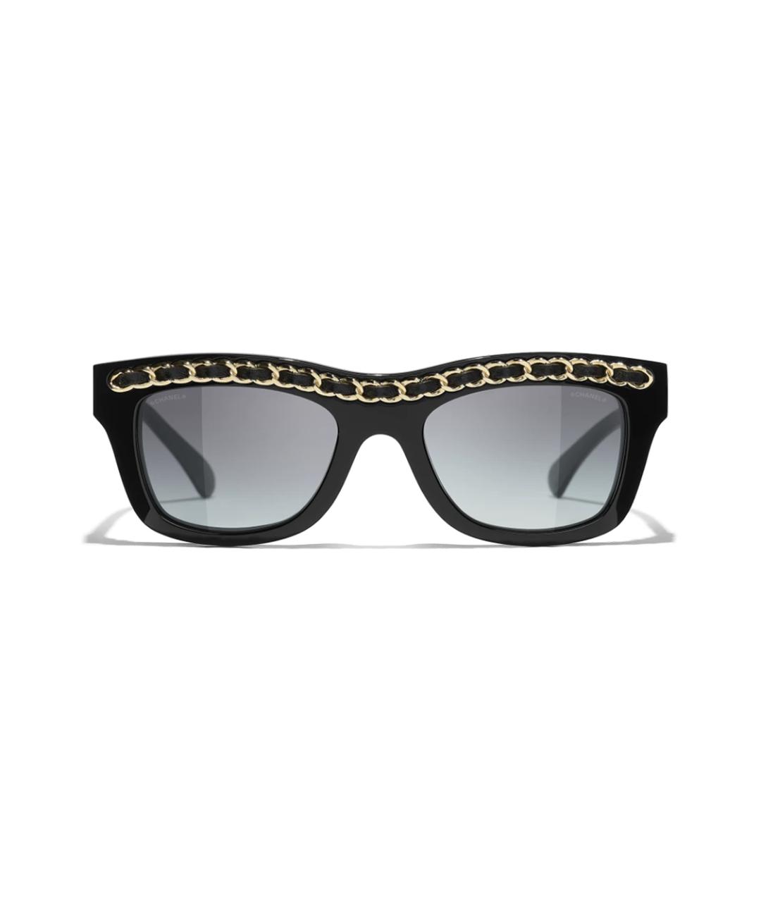 CHANEL Черные пластиковые солнцезащитные очки, фото 3