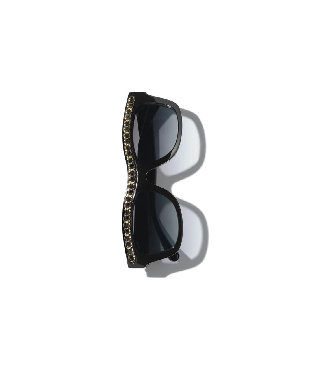CHANEL Черные пластиковые солнцезащитные очки, фото 5