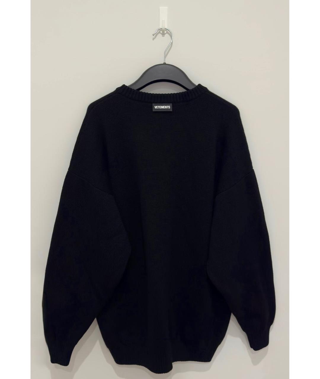 VETEMENTS Черный шерстяной джемпер / свитер, фото 4