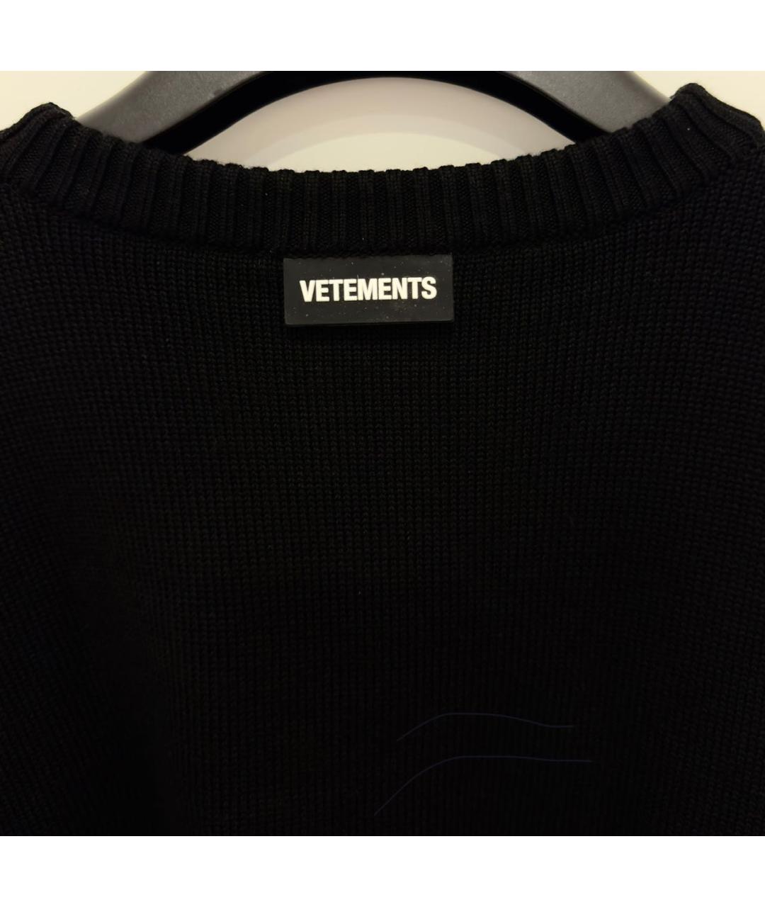 VETEMENTS Черный шерстяной джемпер / свитер, фото 5